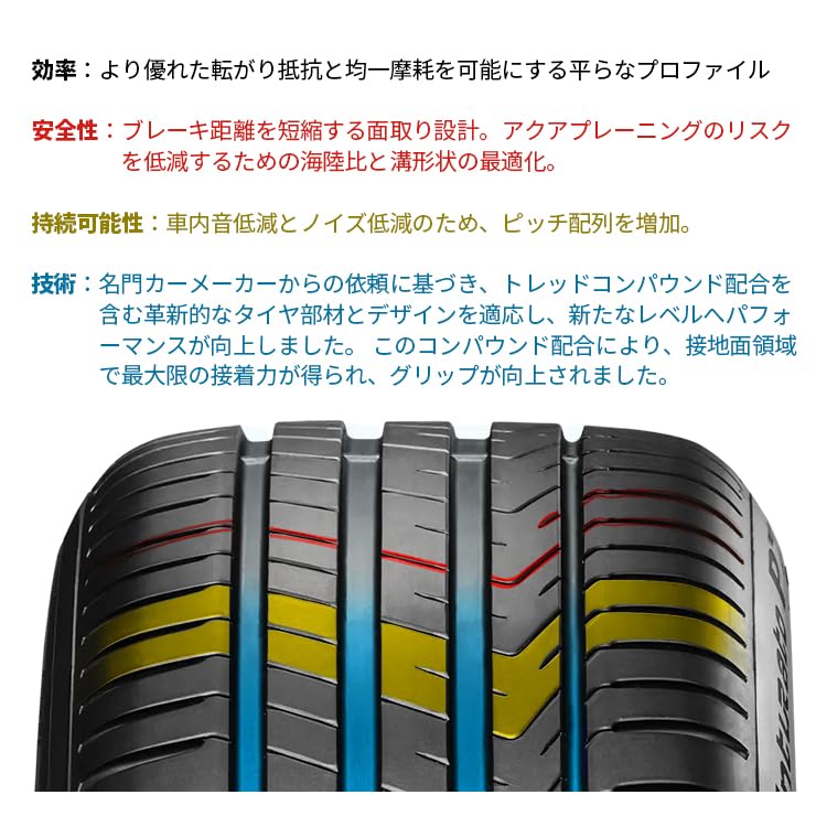 Amazon.co.jp: 4本セット PIRELLI Cinturato P7C2 225/45R18 95Y